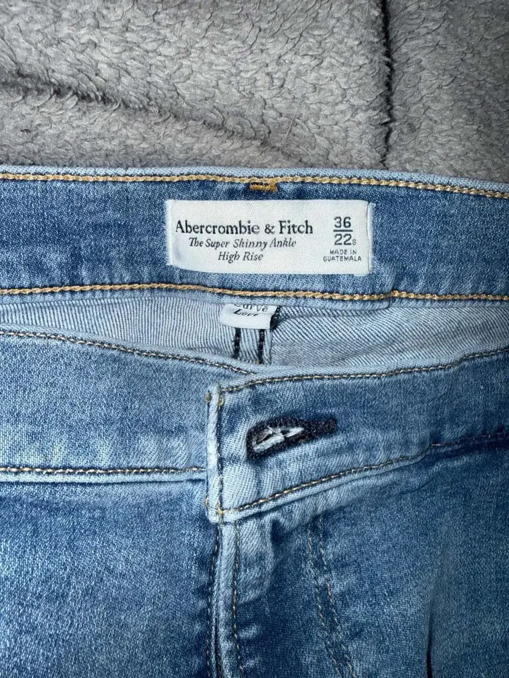 Abercrombie & Fitch Curve Love The Super Skinny Ankle High Rise Jeans Size 36/22